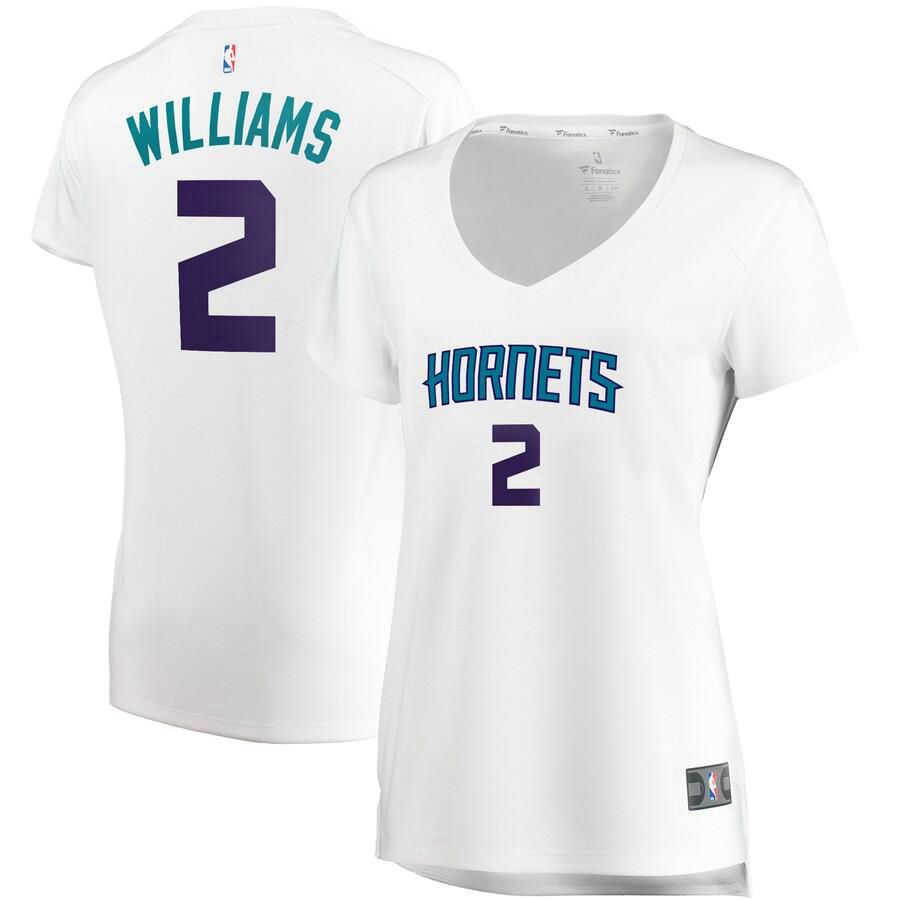 Charlotte Hornets Marvin Williams Fanatics Branded Replica Fast Break Player Association Jersey Womens - White | Ireland Q6660C1